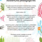 Hledáme asistenta/asistentku pedagoga do MŠ Hledáme asistenta/asistentku pedagoga do MŠ
